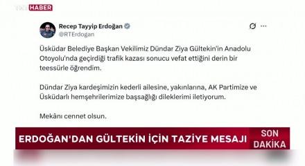 Cumhurbaşkanı Recep Tayyip Erdoğan D&uuml;ndar Ziya G&uuml;ltekin i&ccedil;in taziye mesajı paylaştı