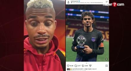 Lamine Yamal'dan Mario Lemina'ya g&ouml;ndermeli paylaşım