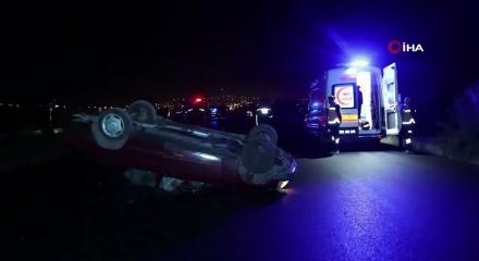 Nevşehir'de feci kaza: Kontrolden &ccedil;ıkan otomobil takla attı