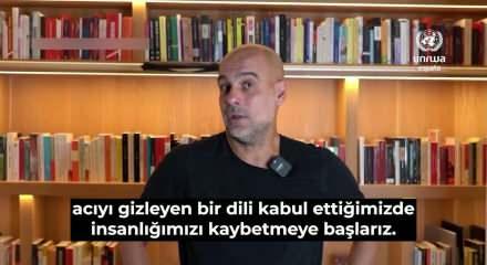 D&uuml;nyaca &uuml;nl&uuml; teknik adam Pep Guardiola'dan Filistin'e destek :Susmayacağız