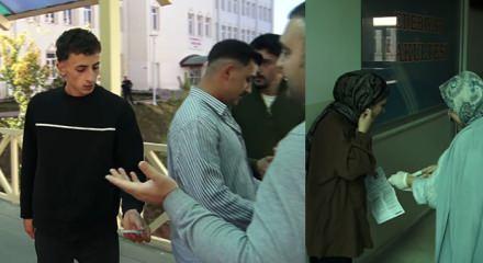 Ehliyetle KPSS sınavına girmeye &ccedil;alışan bir adayın tepkisi g&uuml;ndem oldu