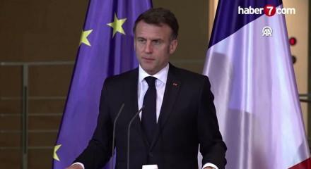 Fransa Cumhurbaşkanı Macron'dan eylemlerle ilgili a&ccedil;ıklama