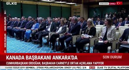 Kanada Başbakanı Ankara'da! Başkan Erdoğan'dan &ouml;nemli a&ccedil;ıklamalar
