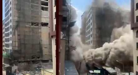 Kenya'da 18 katlı bina &ccedil;&ouml;kt&uuml;
