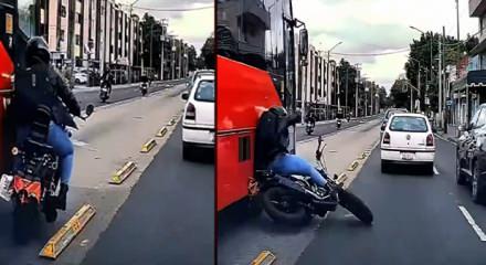 Meksika'da otob&uuml;s şeridine kontrols&uuml;z giren s&uuml;r&uuml;c&uuml; &ouml;l&uuml;mden kıl payı kurtuldu