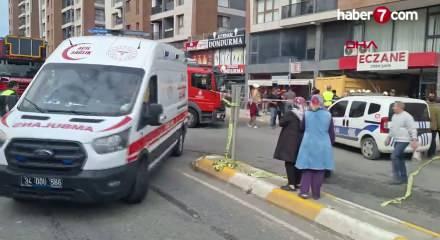 Pendik'te kamyonun eczaneye &ccedil;arptığı kazada 7 kişi yaralandı