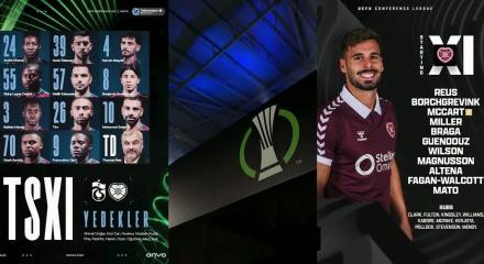 Trabzonspor - Hearts! İlk 11'ler belli oldu