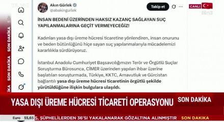 Yasa dışı &uuml;reme h&uuml;cresi ticaretine operasyon; 36 g&ouml;zaltı
