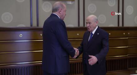 Beştepe'de bug&uuml;n Cumhurbaşkanı Erdoğan ile MHP lideri Bah&ccedil;eli biraraya geldi