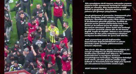 Derbi sonrasında Mert Hakan Yandaş'ın polis memurunu itiklemesi tepki &ccedil;ekti