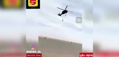 Arap komando helikopterden yere &ccedil;akıldı!