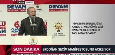 Ve Erdoğan manifestoyu a&ccedil;ıkladı: Ahdim olsun ki...