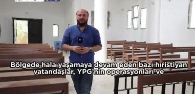 PKK/PYD kiliseyi karargah olarak kullanmış... İşte o g&ouml;r&uuml;nt&uuml;ler