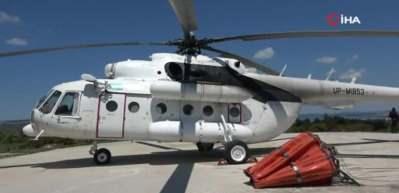 Yangın s&ouml;nd&uuml;rme helikopteri &Ccedil;anakkale&rsquo;de g&ouml;reve başladı