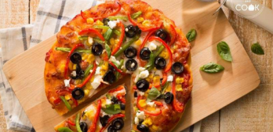 Zeytinli ve fesleğenli pizza tarifi