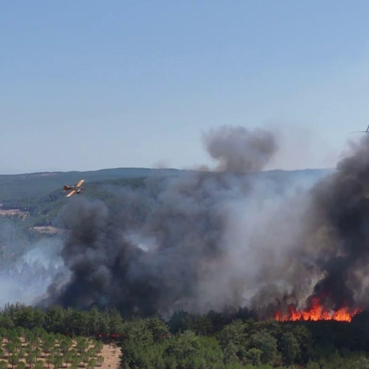 ÇANAKKALE'DE ALEVLER YENİDEN YÜKSELDİ