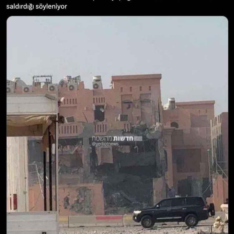 İSRAİL'İN SALDIRDIĞI BİNA