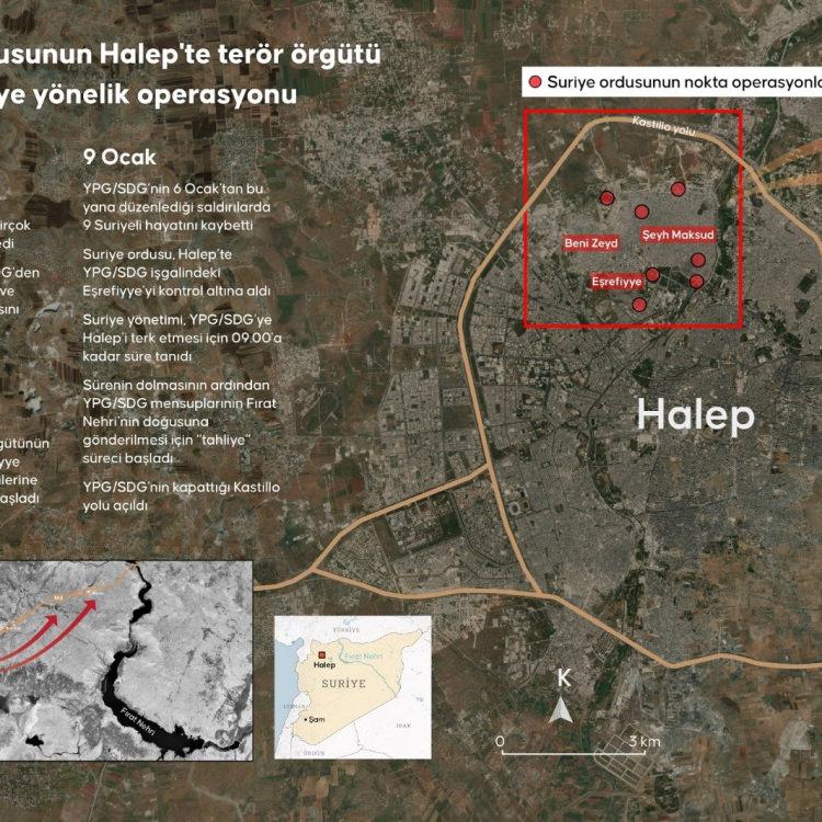 SURİYE ORDUSU, HEDEF ALINACAK TER&Ouml;R YUVALARININ HARİTASINI PAYLAŞTI