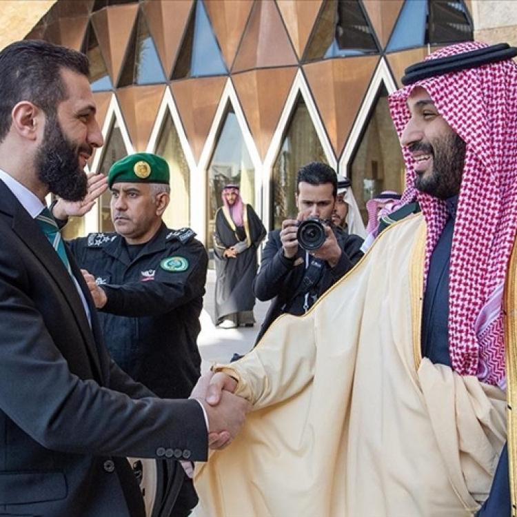 SUUDİ ARABİSTAN VELİAHT PRENSİ BİN SELMAN İLE SURİYE CUMHURBAŞKANI ŞARA İKİLİ İLİŞKİLERİ G&Ouml;R&Uuml;ŞT&Uuml;