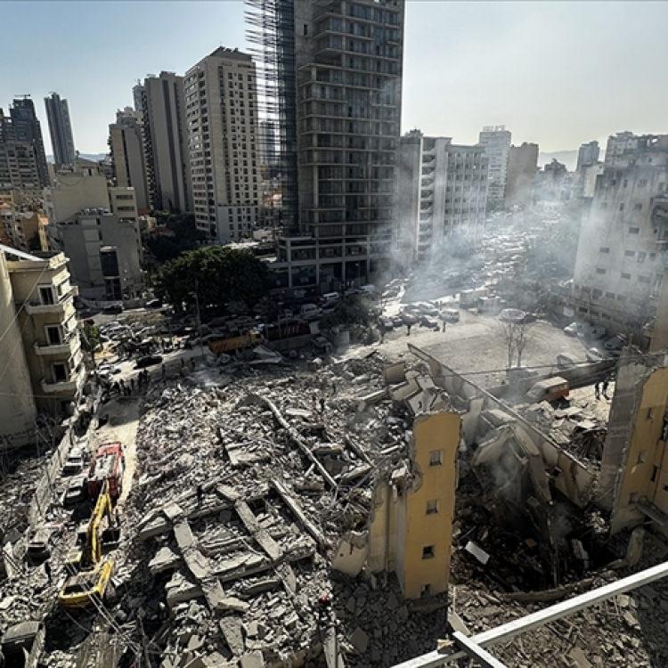 İSRAİL LÜBNAN'DA SİVİL SAVUNMA MERKEZİNİ BOMBALADI
