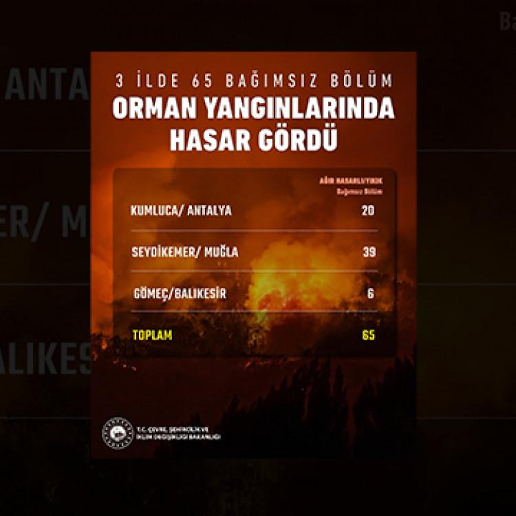 3 İLDE 65 BAĞIMSIZ BÖLÜM HASAR GÖRDÜ