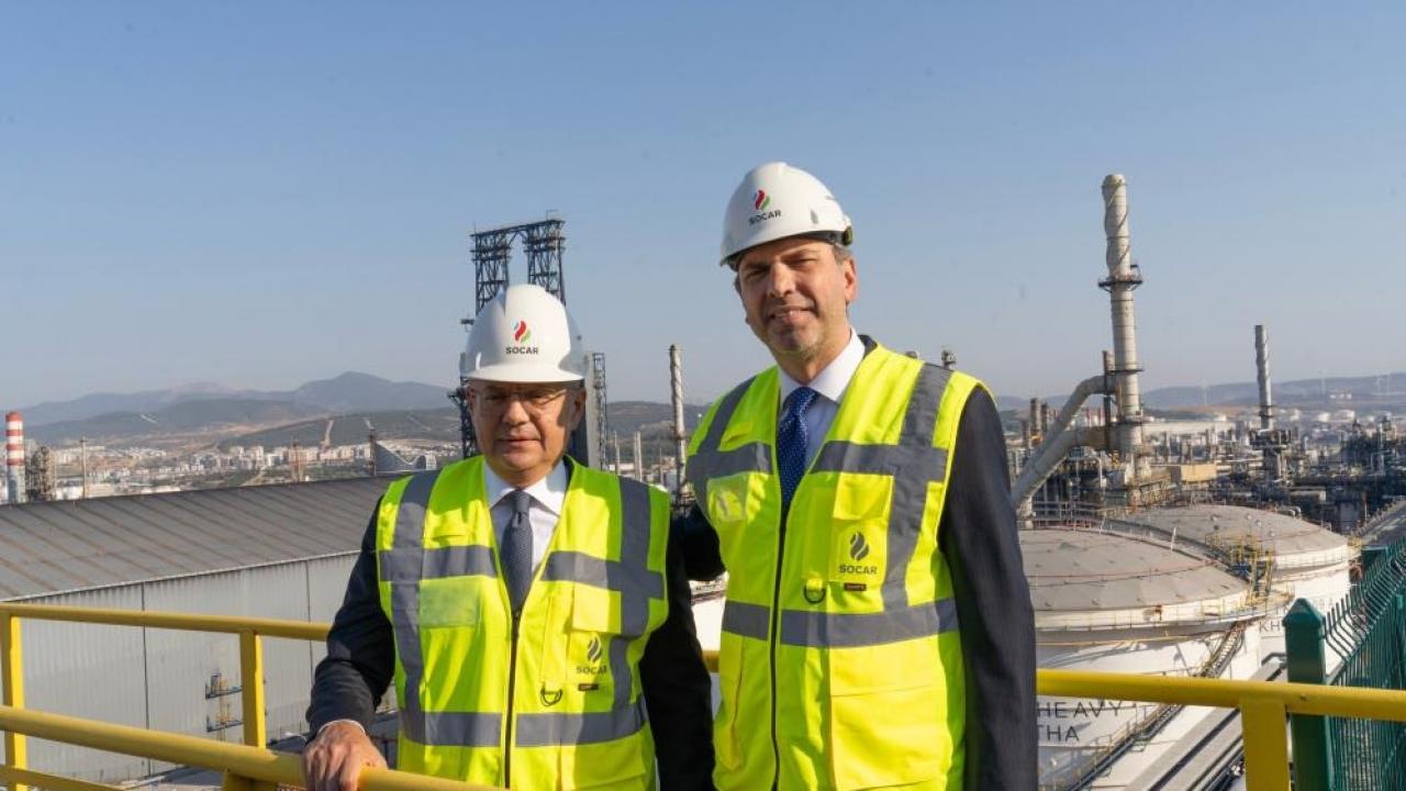 Bakan Bayraktar ve Şahbazov'dan SOCAR Türkiye'nin üretim sahasına ziyaret
