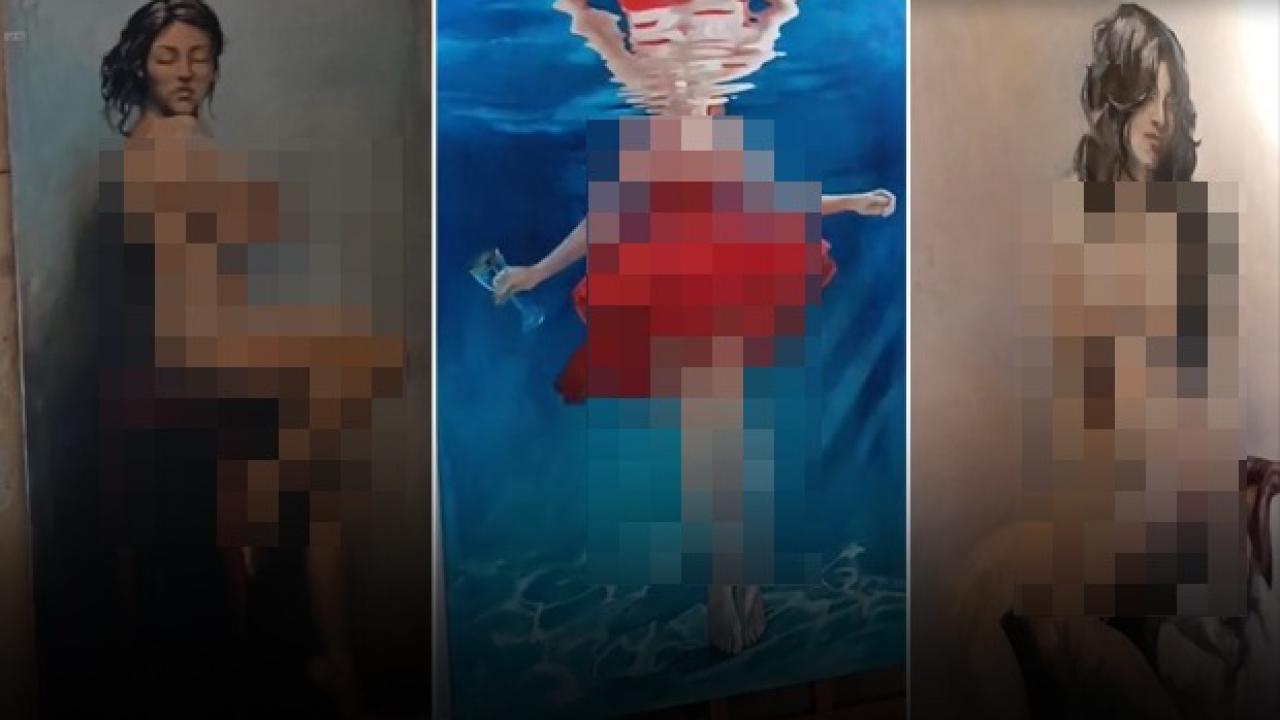 Cami avlusunda rezil sergi! Tepki yağıyor