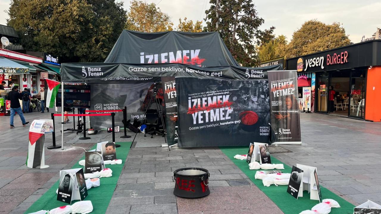 Deniz Feneri Derneğinden Eyüpsultan'da Gazze için farkındalık etkinliği