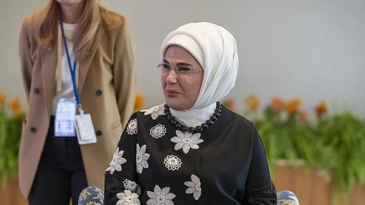 Emine Erdoğan, New York'ta liderlerin eşleriyle görüştü