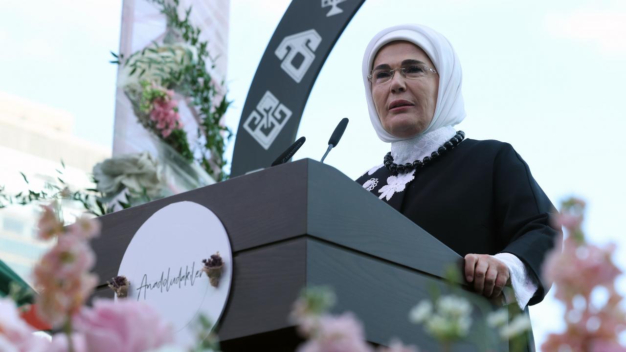 Emine Erdoğan’dan BM’de çağrı: ‘Filistin’in hafızasını silmelerine izin vermeyelim!’