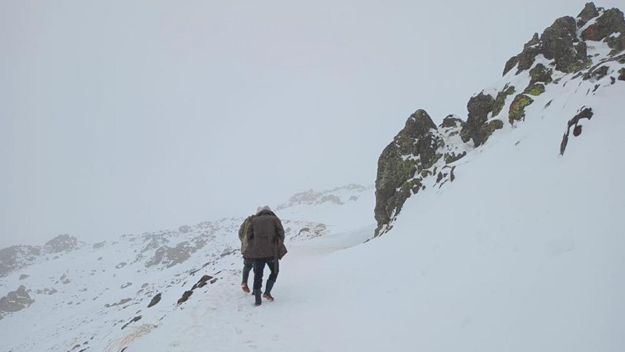 Kar kalınlığı 30 santimetreyi buldu! Sürüsüyle mahsur kalan çoban kurtarıldı