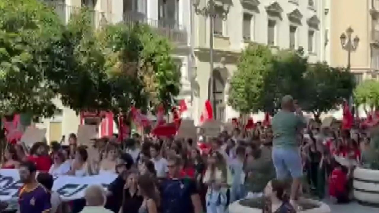 İspanya’da İsrail eylemi! Binler sokağa döküldü!