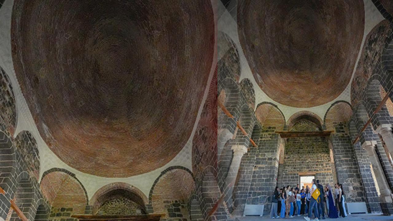 Diyarbakır’da parmak izi kubbeli kiliseye ziyaretçi akını