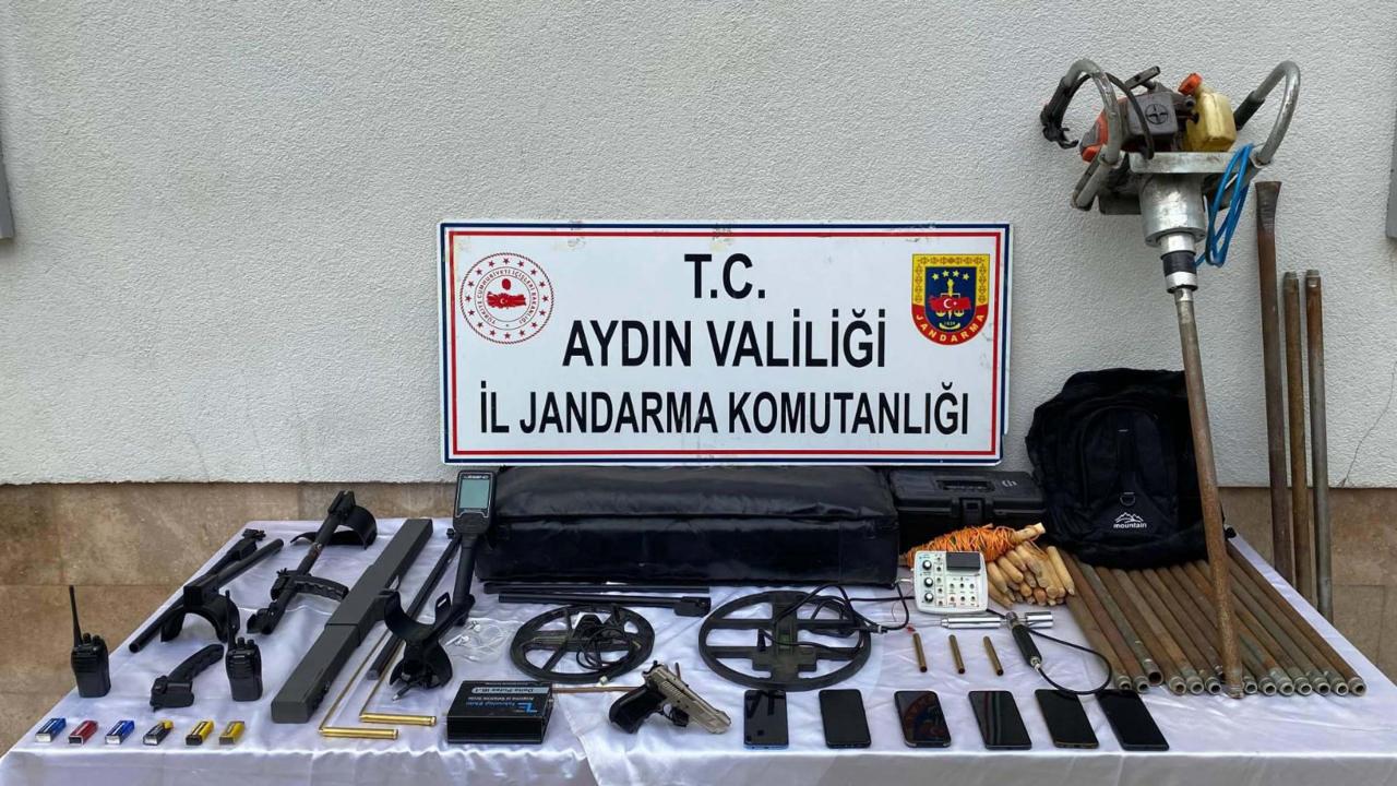 Aydın'da sit alanında kaçak kazıya 6 gözaltı