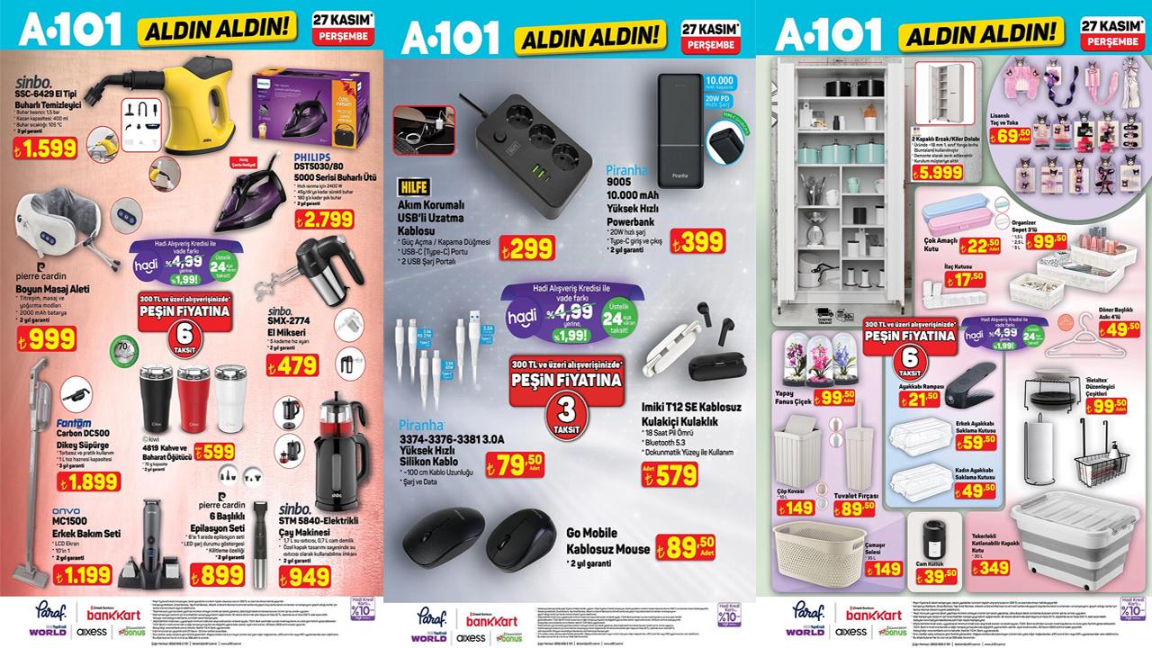 A101'de peş peşe indirim! 27 Kasım'da sepetleri dolduracak kampanya...