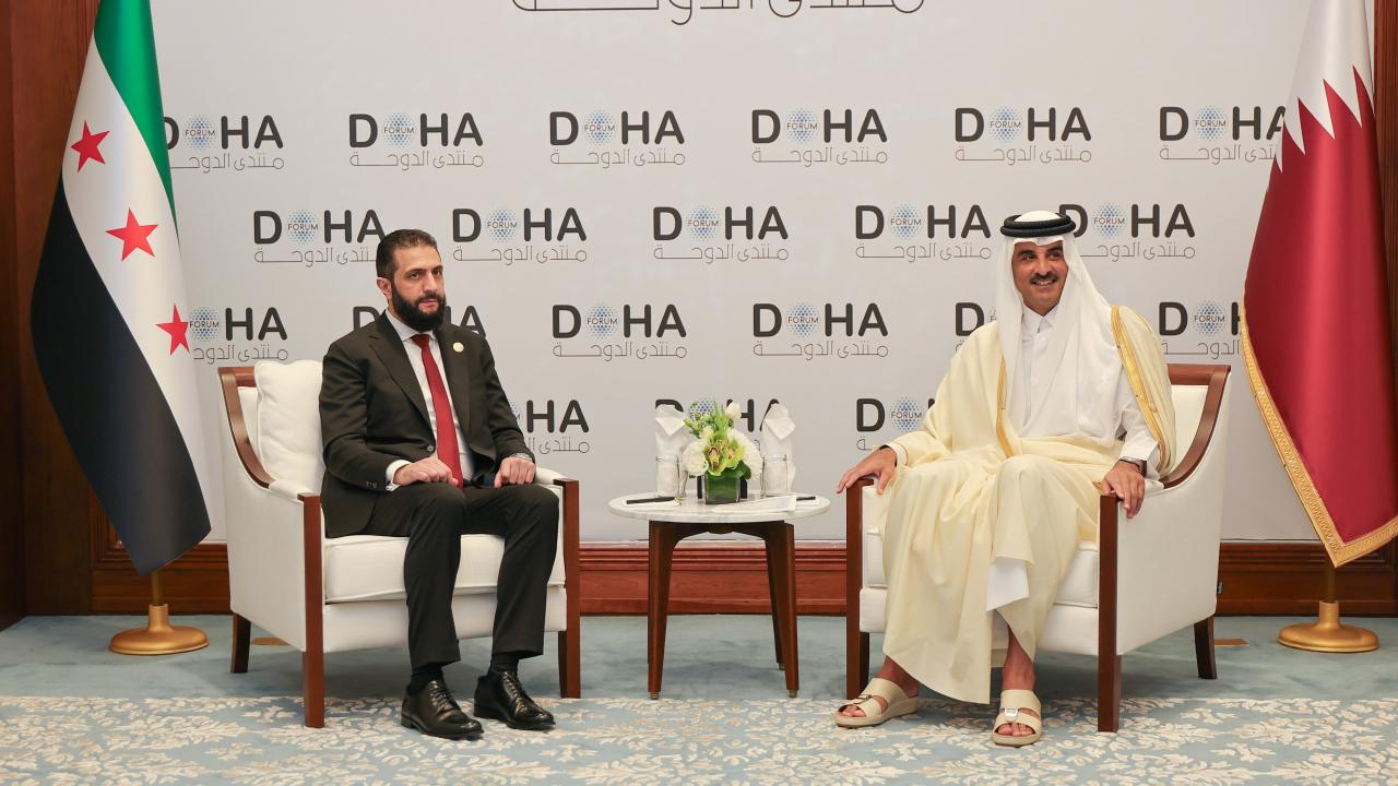 Suriye Cumhurbaşkanı Şara, Doha'da Katar Emiri Al …