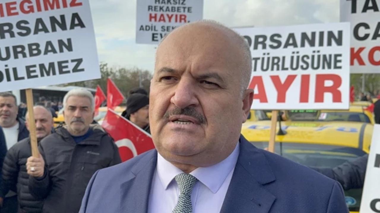 Taksicilerden 'korsan taşımacı' protestosu! İstanb…