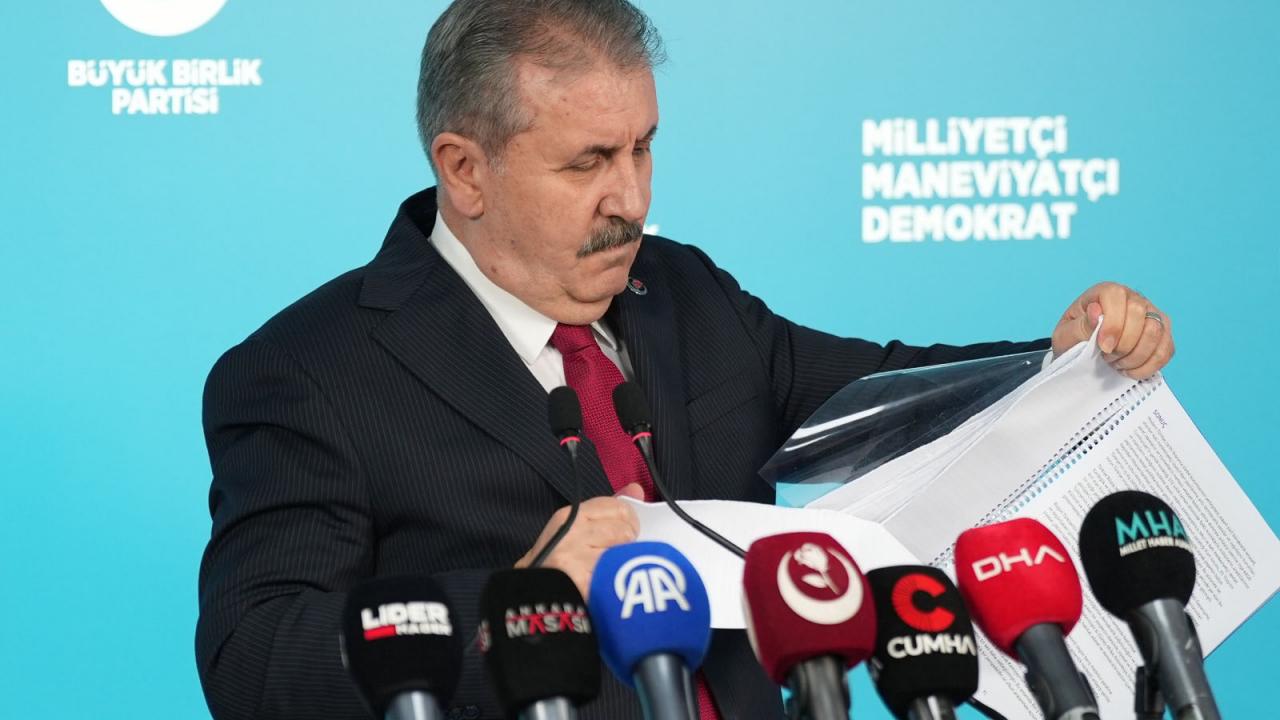 Destici, DEM Parti'nin raporunu yırtıp attı: Sevr hayallerini diriltme girişimi
