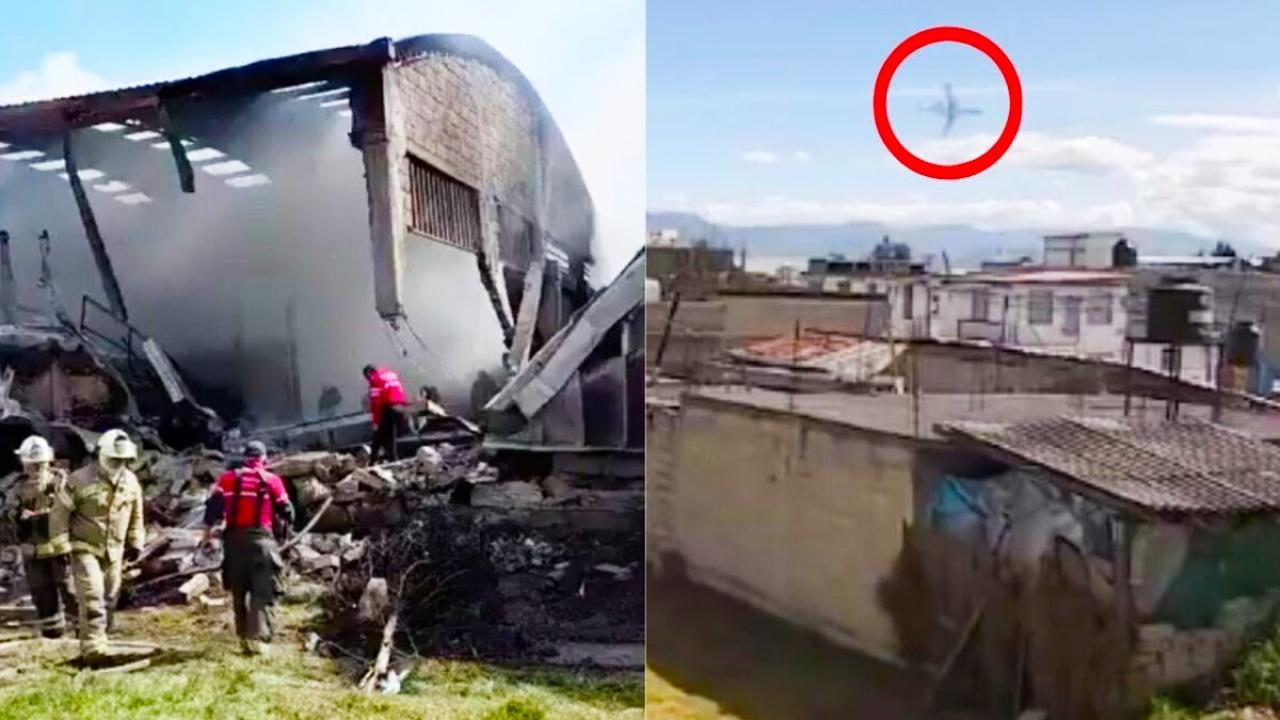 Meksika'da uçak düştü! Çok sayıda ölü var