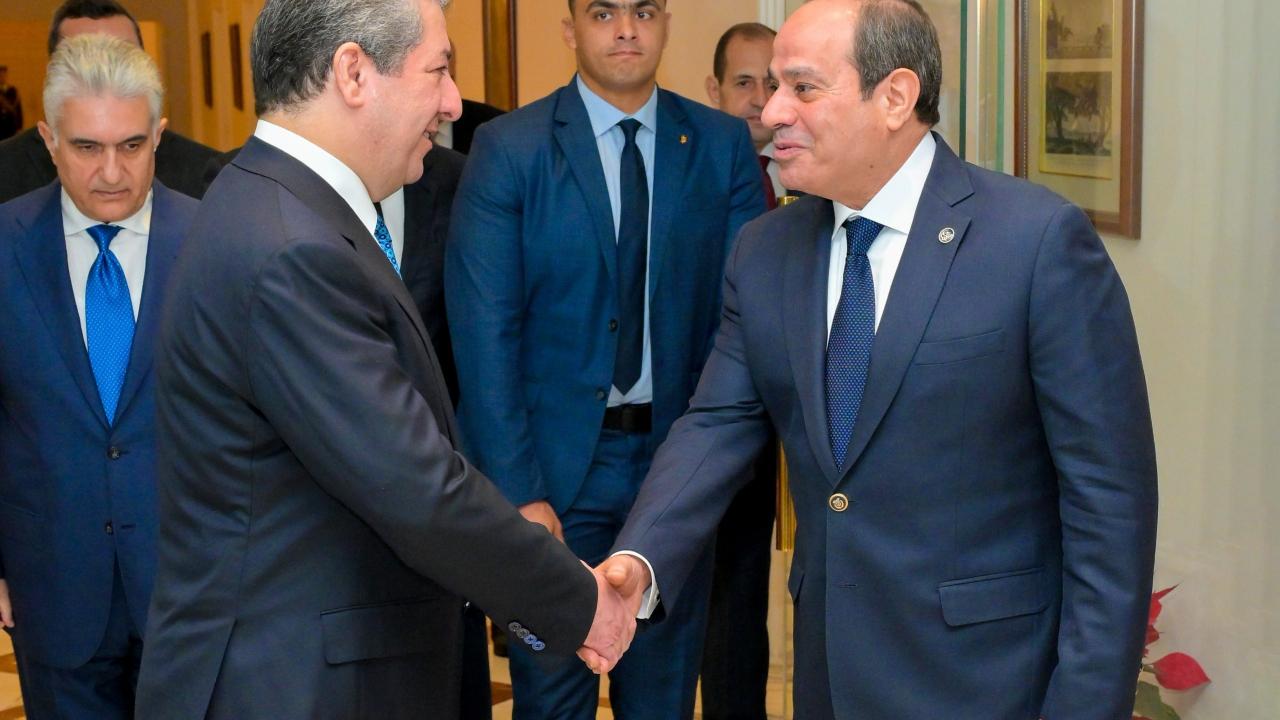 Mısır Cumhurbaşkanı Sisi IKBY Başbakanı Barzani ile görüştü
