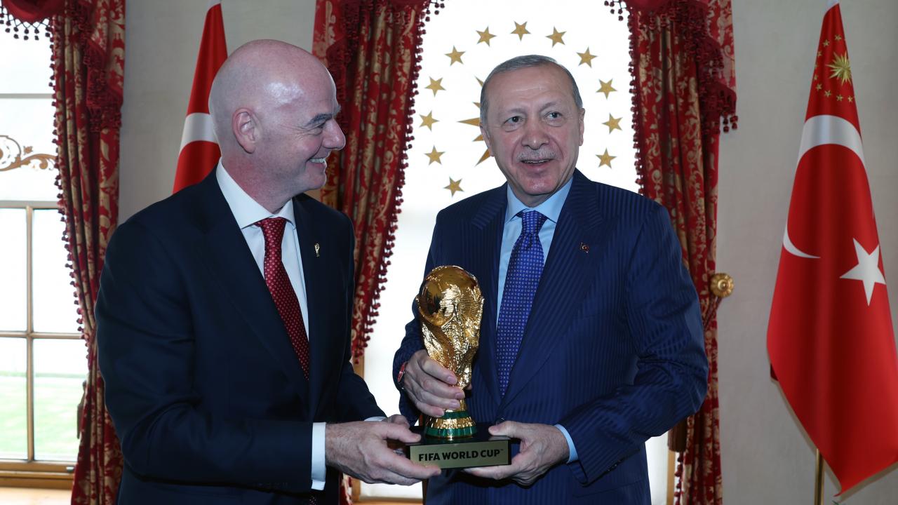 Cumhurbaşkanı Erdoğan, FIFA Başkanı Infantino'yu kabul etti