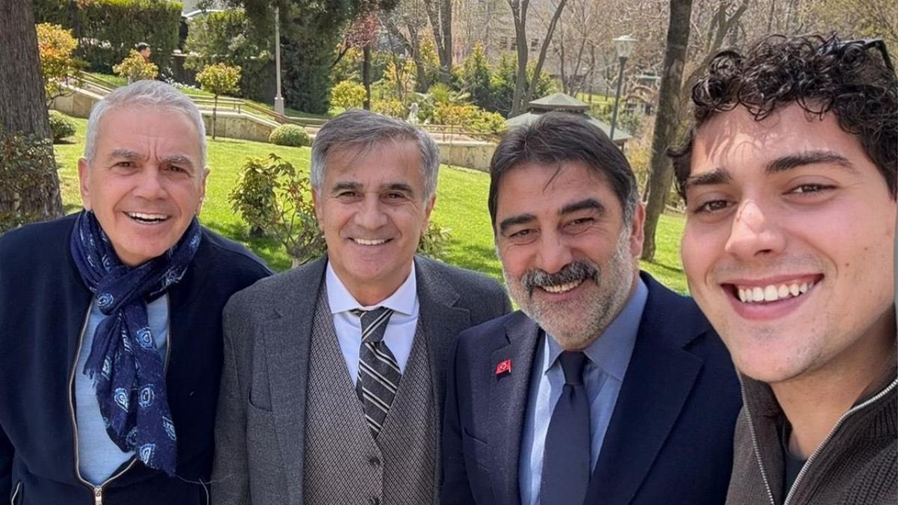 Trabzonspor'un iki efsanesi aynı karede! Şenol Güneş ve Ünal Karaman TBMM'de buluştu