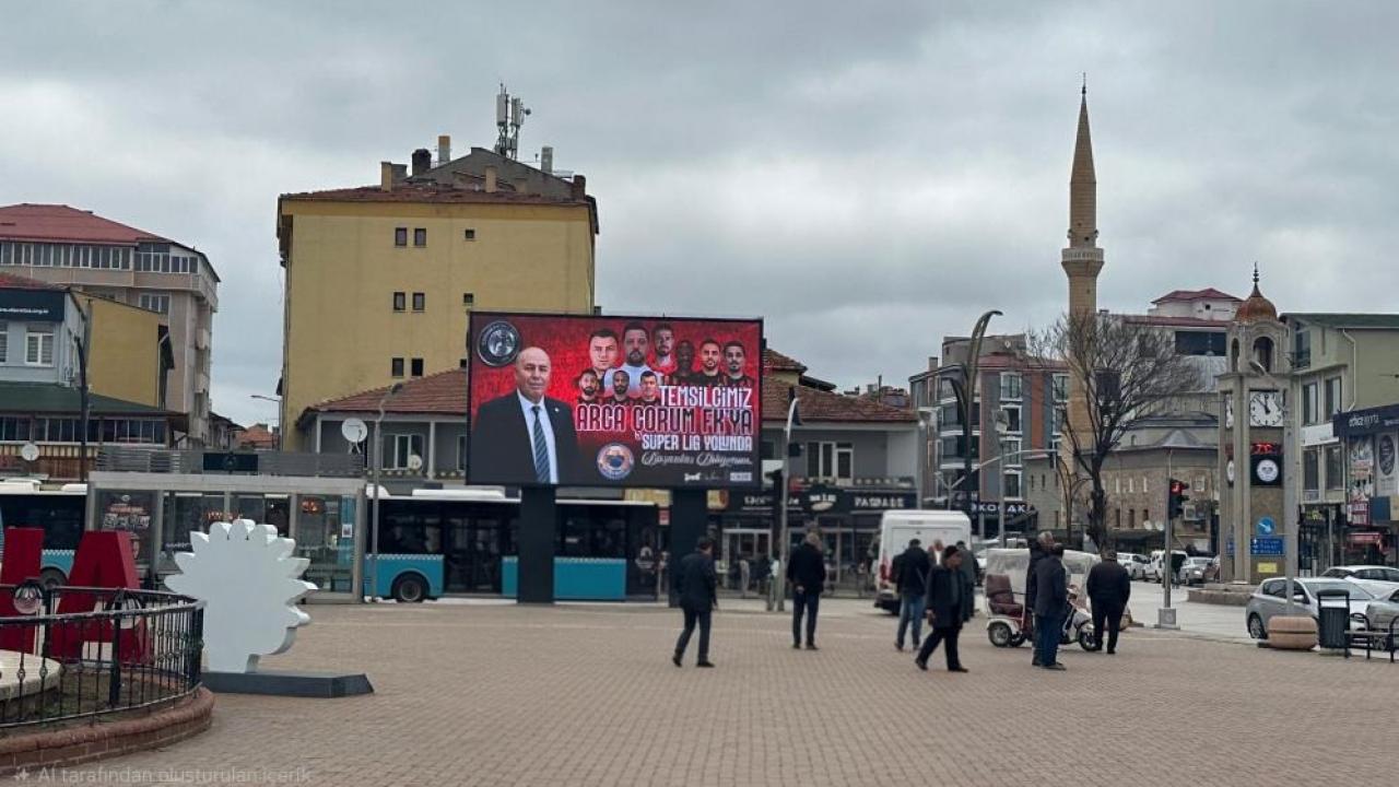 Alaca'da Çorum FK maçı heyecanı dev ekranda yaşanacak