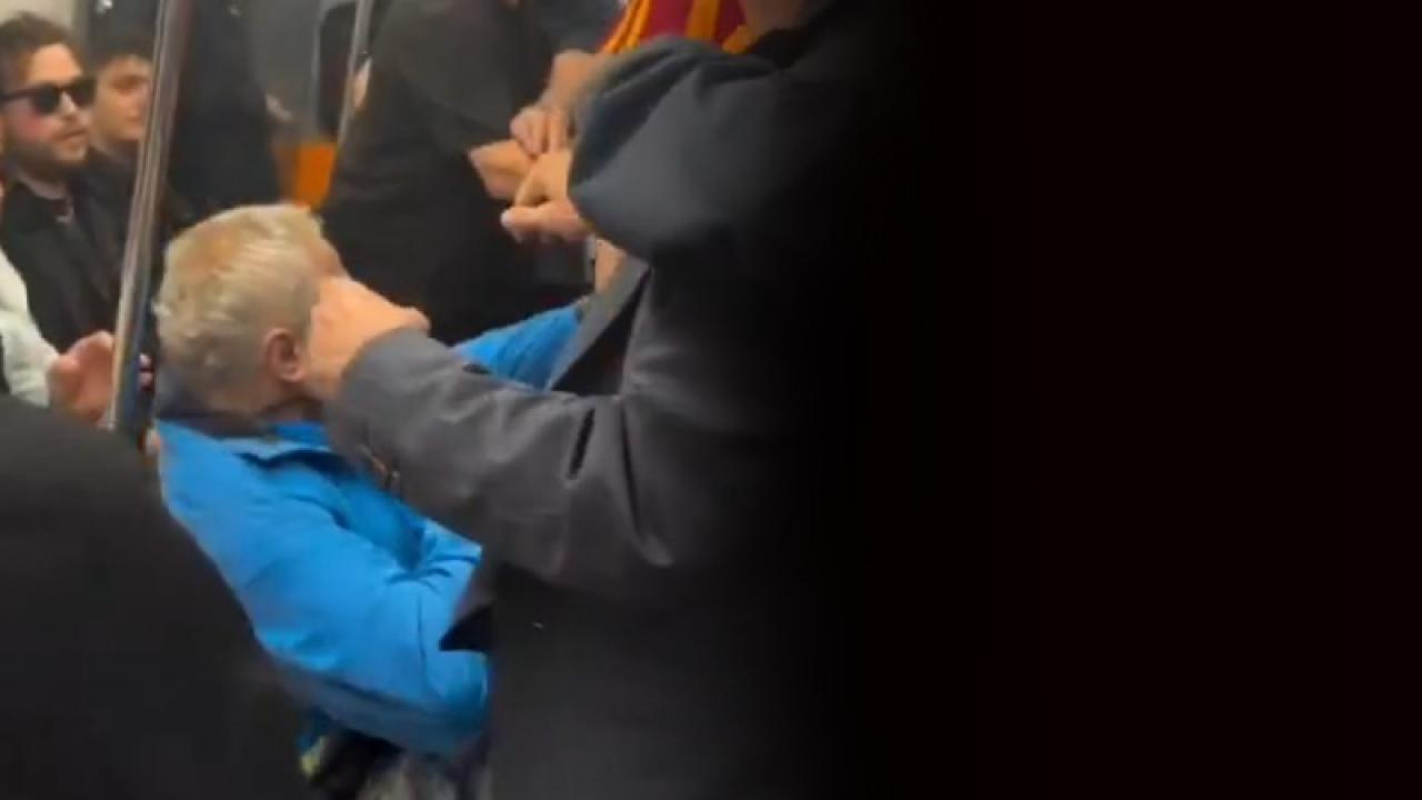 Şampiyonluk sonrası taraftarlar metroda yolcuyu dövdü! Bir kadın oklavayla müdahale etti