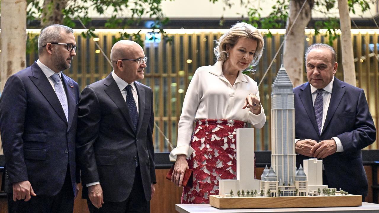 Belçika Kraliçesi Mathilde, TCMB İstanbul Finans Merkezi Yerleşkesi'ni ziyaret etti