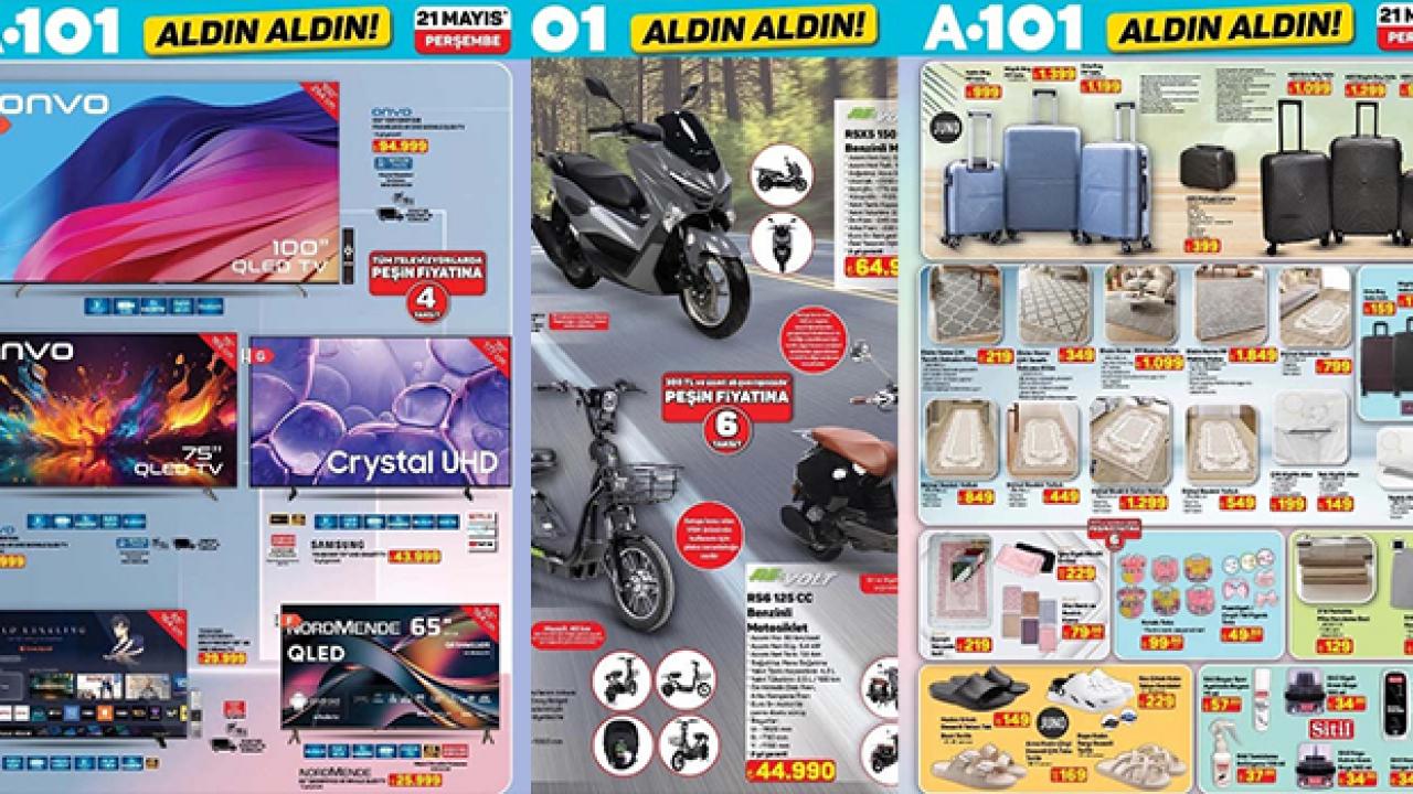 A101 Aldın Aldın aktüel kataloğu 21 Mayıs: Kamp sandalyesi, motosiklet, vantilatör…
