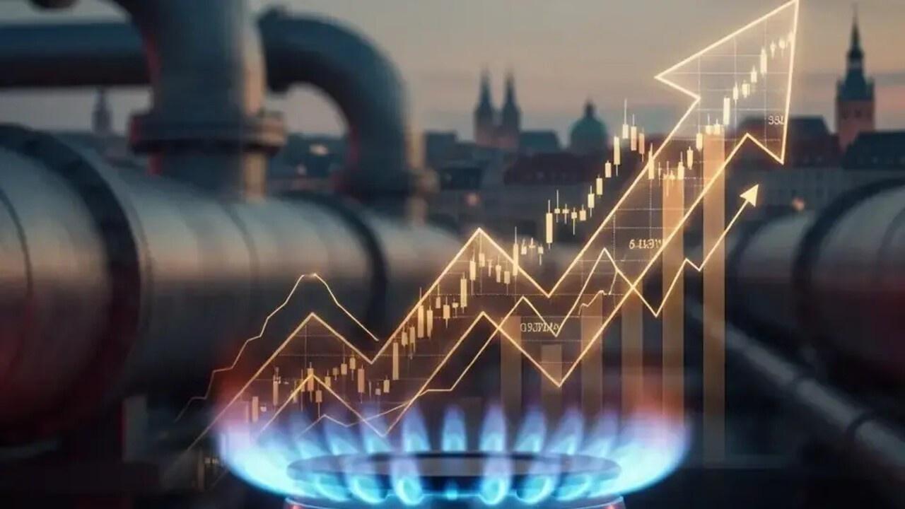 Goldman Sachs logosu ve üzerinde doğal gaz sembolü ile fiyat grafiği