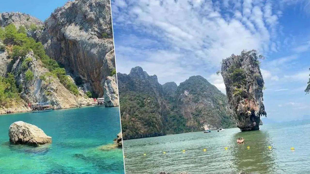 Tayland'daki James Bond Adası'nı andıran koy Antalya'da: Sadece denizden ulaşılabiliyor