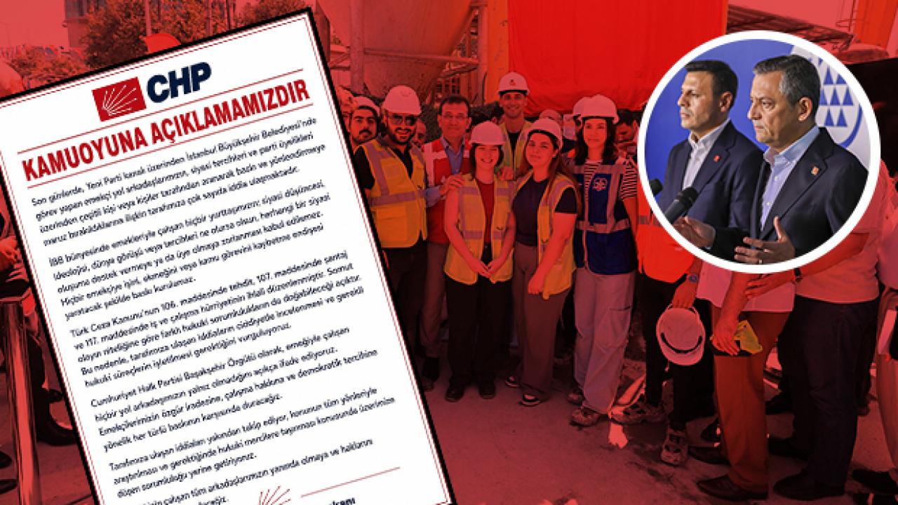 CHP'den 'Yeni Parti' ifÅası: 'İBB çalıÅanlarına üyelik baskısı yapıyorlar'