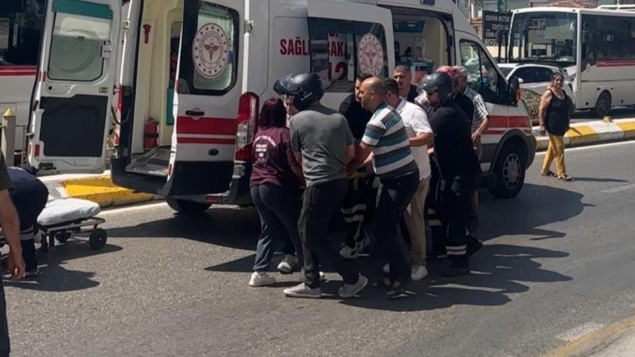 Edirne'de minibüs ile motosiklet çarpıÅtı: 1 yaralı